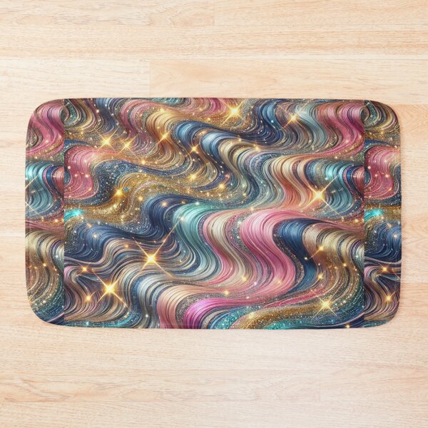 Item preview, Sparkling Glitter Waves – Multicolored Shimmer Pattern designed and sold by StarLeopard.