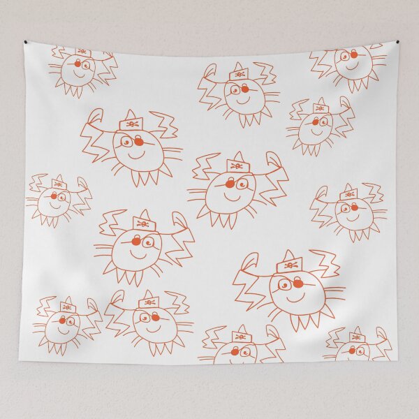 Item preview, Cangrejos Piratas Naive Art designed and sold by Manitarka.
