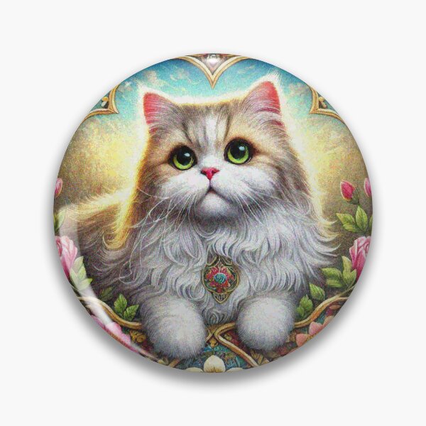 Item preview, Persian Cat in Beautiful Floral Zen Flower Garden designed and sold by Illuministique.
