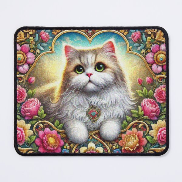 Item preview, Persian Cat in Beautiful Floral Zen Flower Garden designed and sold by Illuministique.