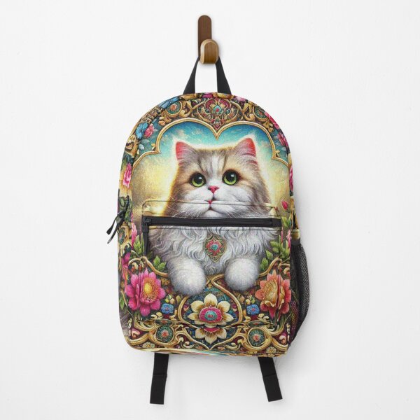 Item preview, Persian Cat in Beautiful Floral Zen Flower Garden designed and sold by Illuministique.
