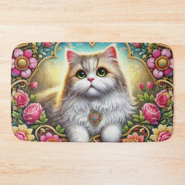 Item preview, Persian Cat in Beautiful Floral Zen Flower Garden designed and sold by Illuministique.