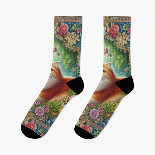 Item preview, Persian Cat in Beautiful Floral Zen Flower Garden designed and sold by Illuministique.
