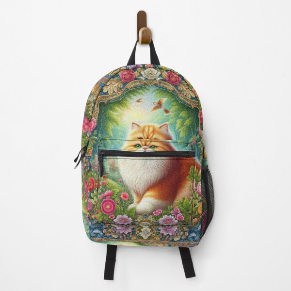 Item preview, Persian Cat in Beautiful Floral Zen Flower Garden designed and sold by Illuministique.