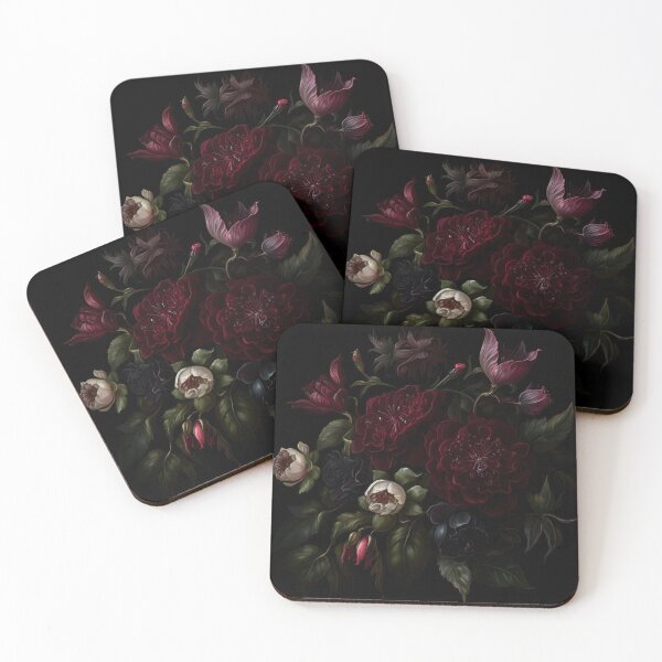 Item preview, Dark burgundy floral  designed and sold by VioletSky-Arts.