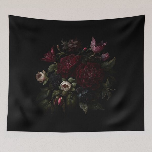 Item preview, Dark burgundy floral  designed and sold by VioletSky-Arts.