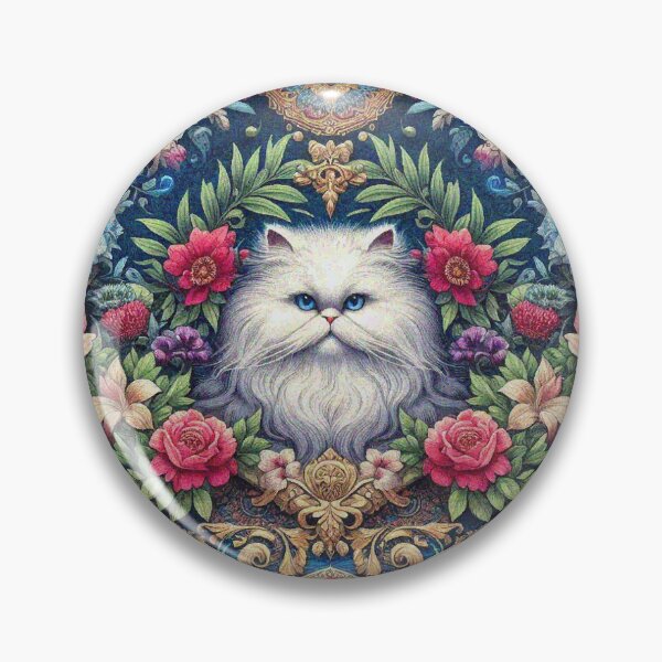Item preview, Persian Cat in Beautiful Floral Zen Flower Garden designed and sold by Illuministique.