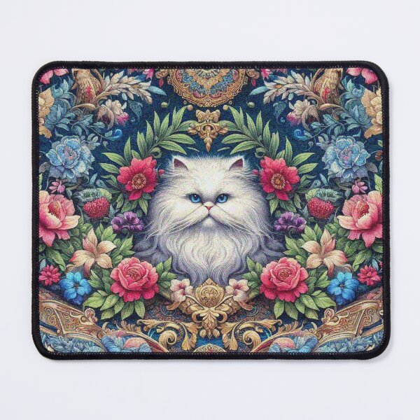 Item preview, Persian Cat in Beautiful Floral Zen Flower Garden designed and sold by Illuministique.