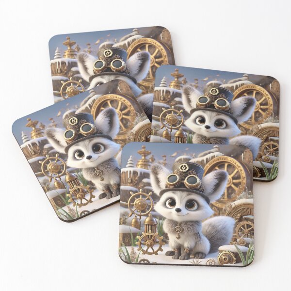 Item preview, Steampunk Marble Fox designed and sold by Sillytoe.