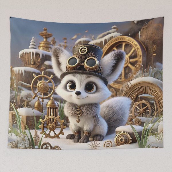 Item preview, Steampunk Marble Fox designed and sold by Sillytoe.