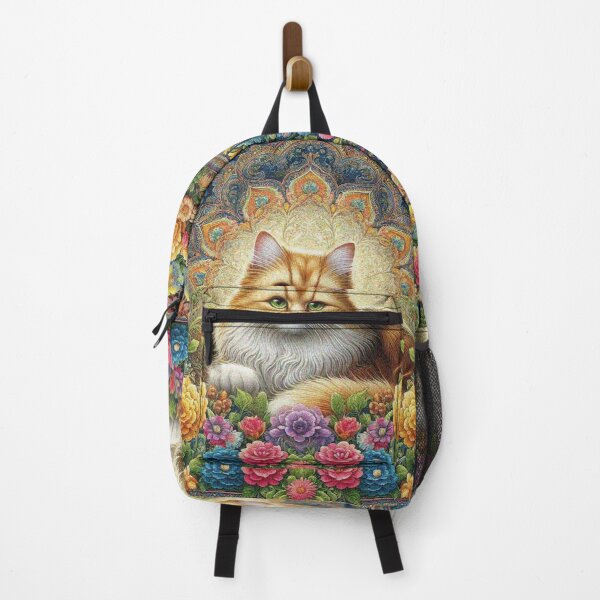 Item preview, Persian Cat in Beautiful Floral Zen Flower Garden designed and sold by Illuministique.
