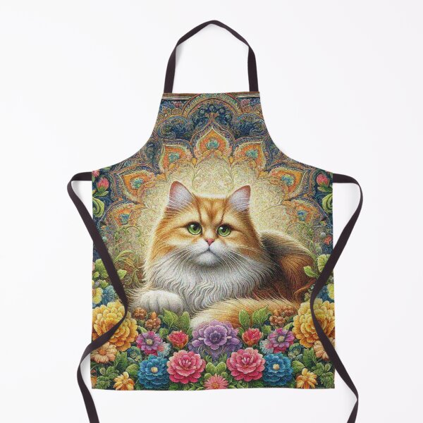 Item preview, Persian Cat in Beautiful Floral Zen Flower Garden designed and sold by Illuministique.