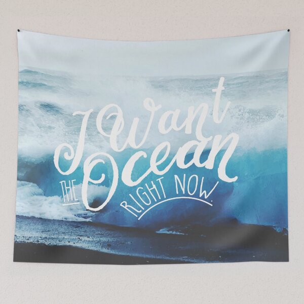 Item preview, I Want The Ocean Now (with quote) #redbubble designed and sold by 83oranges.com.