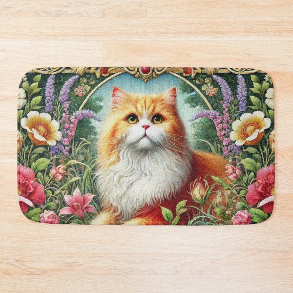 Item preview, Persian Cat in Beautiful Floral Zen Flower Garden designed and sold by Illuministique.