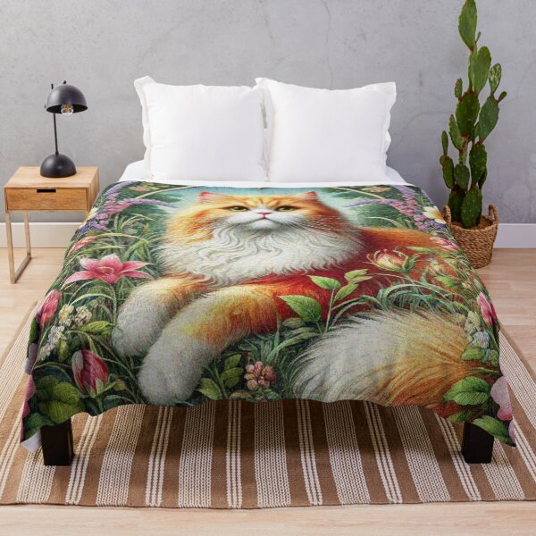 Item preview, Persian Cat in Beautiful Floral Zen Flower Garden designed and sold by Illuministique.