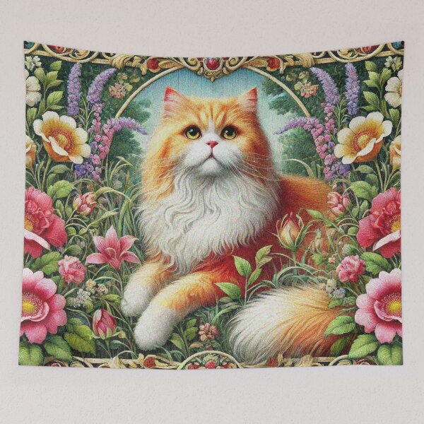 Item preview, Persian Cat in Beautiful Floral Zen Flower Garden designed and sold by Illuministique.