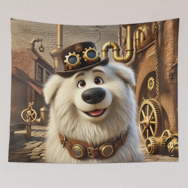 Item preview, Steampunk Maremma Sheepdog designed and sold by Sillytoe.