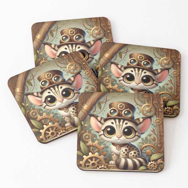 Item preview, Steampunk Margay designed and sold by Sillytoe.