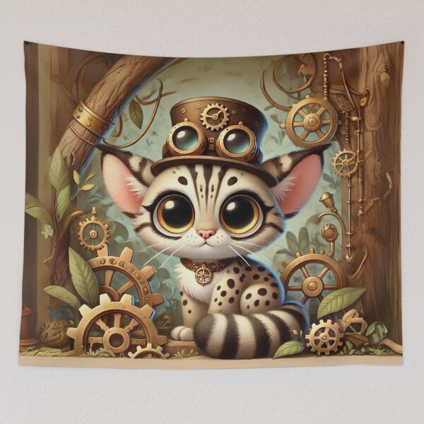 Item preview, Steampunk Margay designed and sold by Sillytoe.