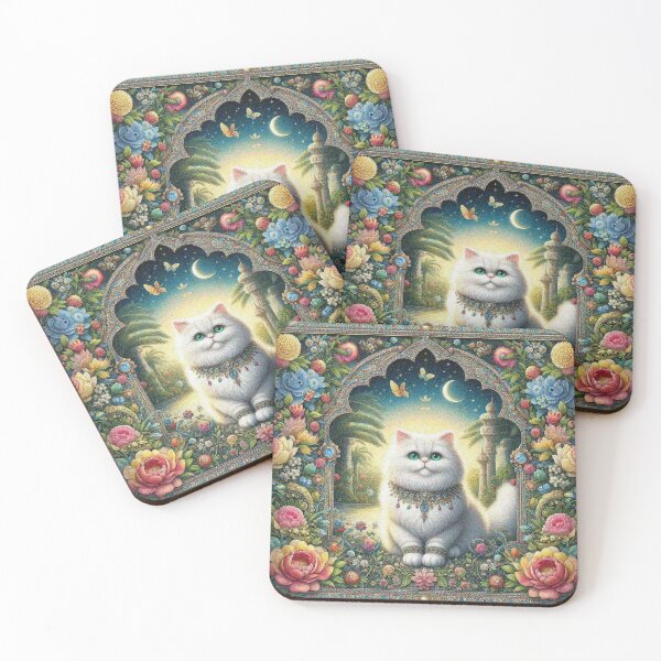 Item preview, Persian Cat in Beautiful Floral Zen Flower Garden designed and sold by Illuministique.