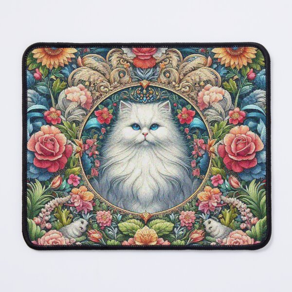 Item preview, Persian Cat in Beautiful Floral Zen Flower Garden designed and sold by Illuministique.