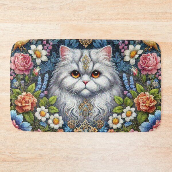 Item preview, Persian Cat in Beautiful Floral Zen Flower Garden designed and sold by Illuministique.