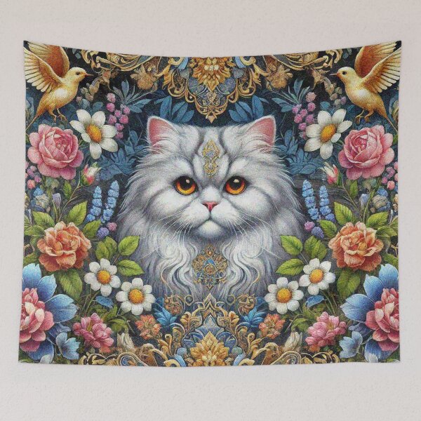 Item preview, Persian Cat in Beautiful Floral Zen Flower Garden designed and sold by Illuministique.