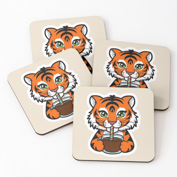 Item preview, Tiger having Tea | Tea-Lovers | I want my tea | Gobble Gala  designed and sold by Kids GobbleGala.