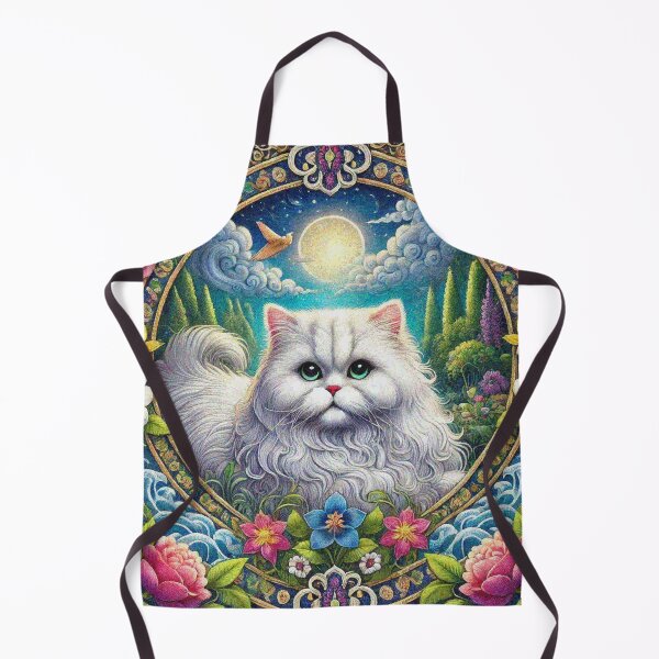 Item preview, Persian Cat in Beautiful Floral Zen Flower Garden designed and sold by Illuministique.