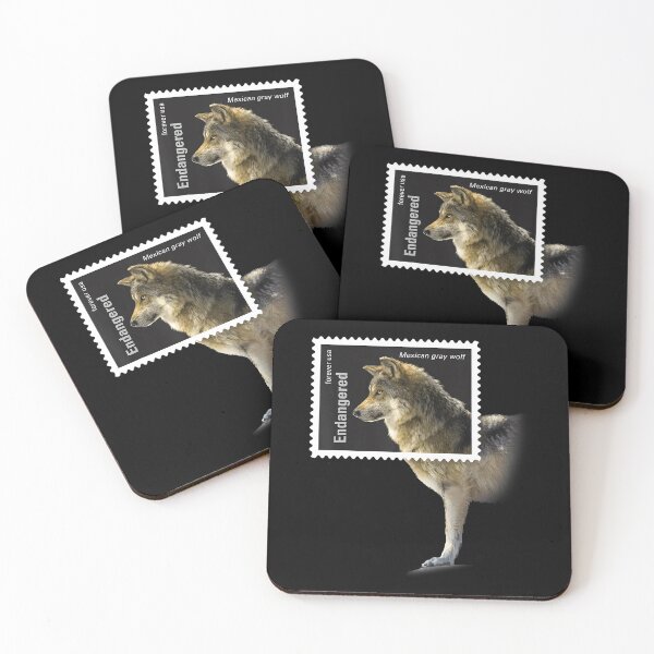 Item preview, Stamp Framed Mexican Gray Wolf designed and sold by webvein.