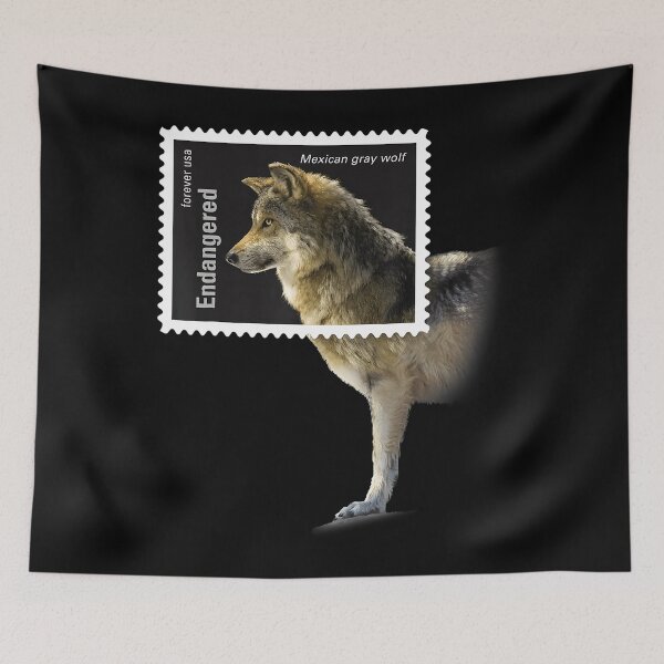 Item preview, Stamp Framed Mexican Gray Wolf designed and sold by webvein.