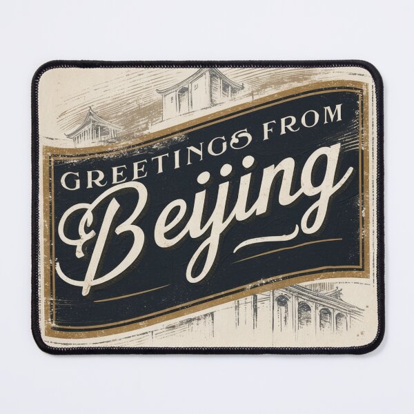 Item preview, Beijing China Vintage Travel Retro Postcard Design designed and sold by TravelPostcardGems.