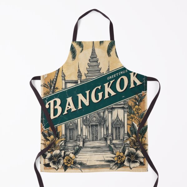 Item preview, Bangkok Thailand Vintage Travel Retro Postcard Design designed and sold by TravelPostcardGems.