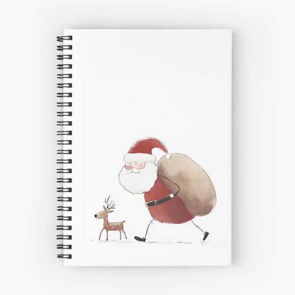 Item preview, Minimalist Whimsical Santa with Reindeer Illustration designed and sold by junkydotcom.