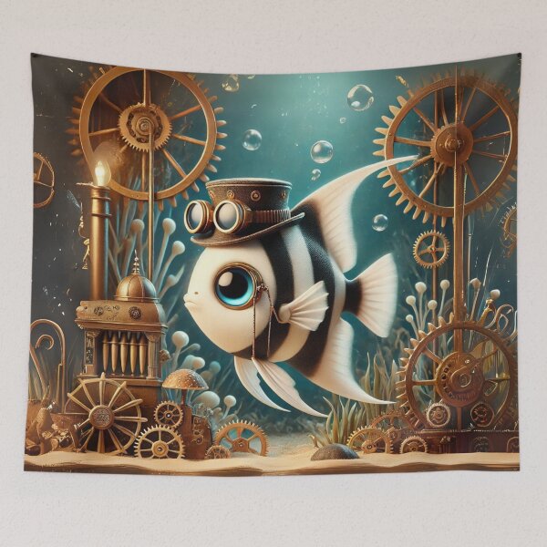 Item preview, Steampunk Masked Angelfish designed and sold by Sillytoe.