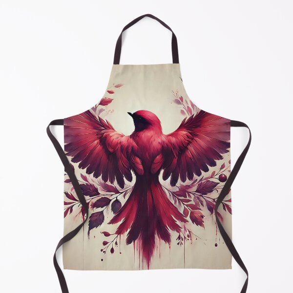 Item preview, a red bird with spread wings designed and sold by bernhagen.