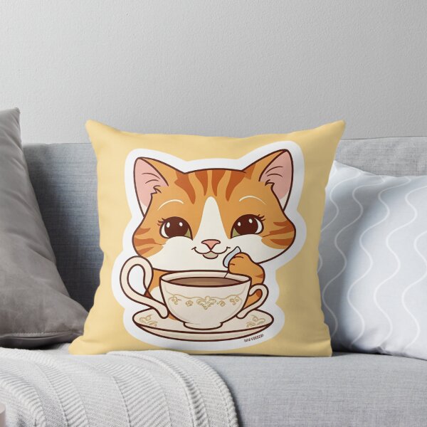 Item preview,  Cat having Tea | Tea-Lovers | I want my tea | Gobble Gala  designed and sold by Kids GobbleGala.