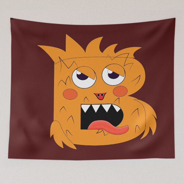 Item preview, Monster letter B, fluffy head designed and sold by mobiza1000.