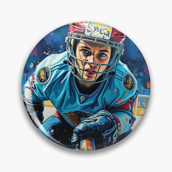 Item preview, Hockey Player Rushing the Net designed and sold by Skye Ryan-Evans.