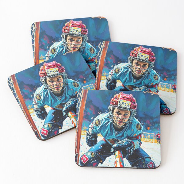 Item preview, Hockey Player Rushing the Net designed and sold by Skye Ryan-Evans.