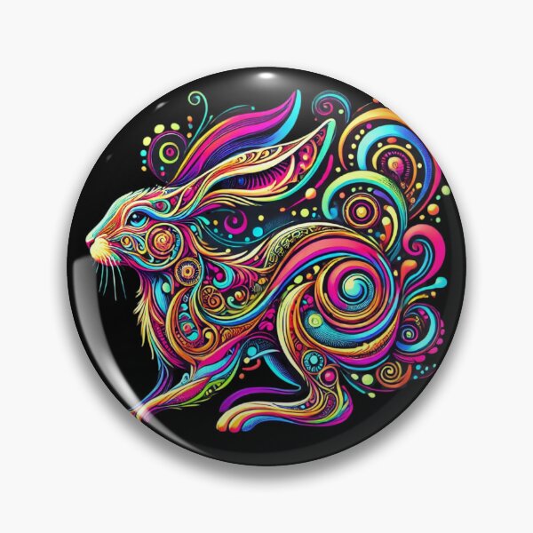 Item preview, Neon Swirl Rabbit designed and sold by becauseturkey.
