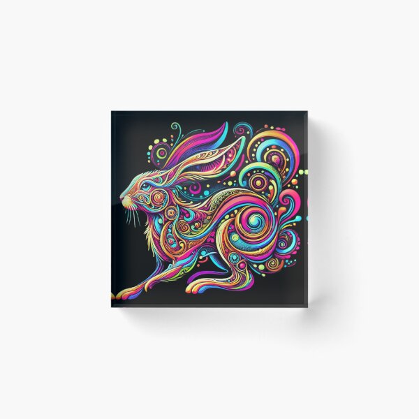 Item preview, Neon Swirl Rabbit designed and sold by becauseturkey.