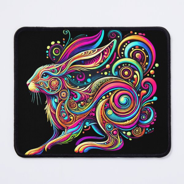 Item preview, Neon Swirl Rabbit designed and sold by becauseturkey.