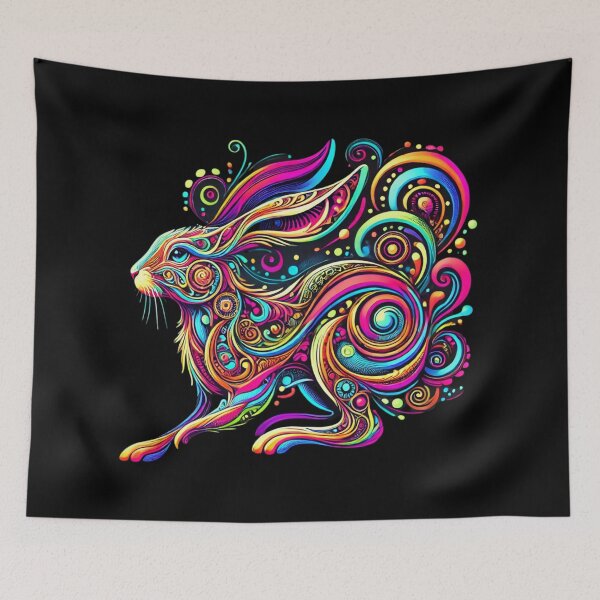 Item preview, Neon Swirl Rabbit designed and sold by becauseturkey.
