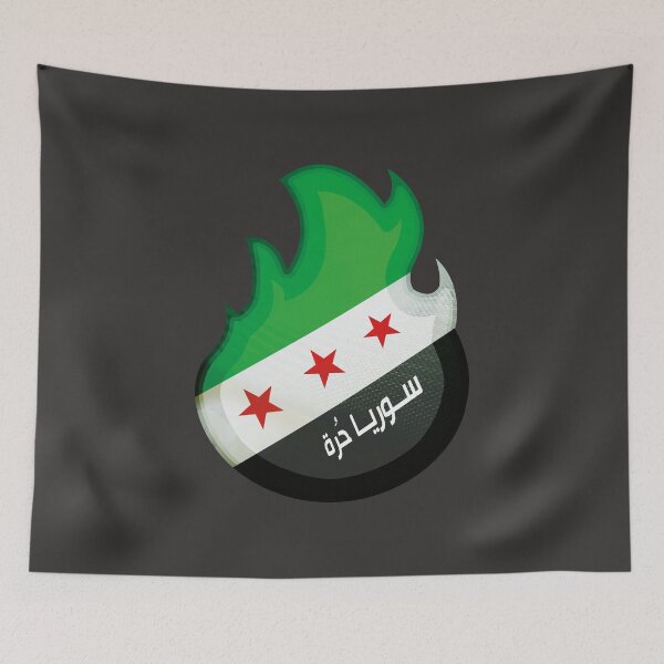 Item preview, Syria flag flame designed and sold by Mo5tar.