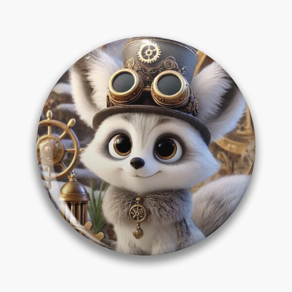 Item preview, Steampunk Marble Fox designed and sold by Sillytoe.