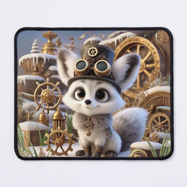 Item preview, Steampunk Marble Fox designed and sold by Sillytoe.
