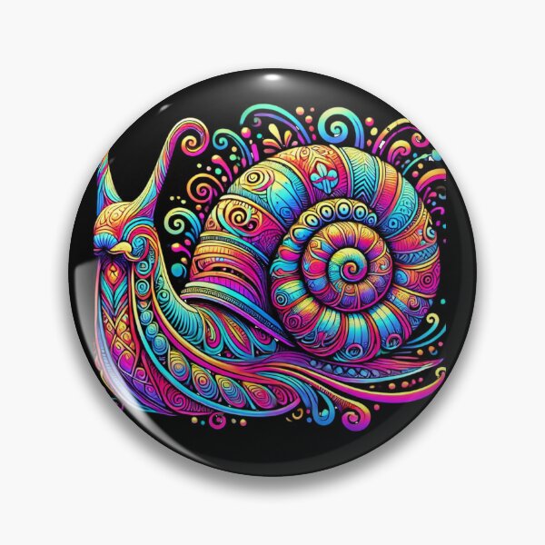 Item preview, Neon Spiral Snail designed and sold by becauseturkey.
