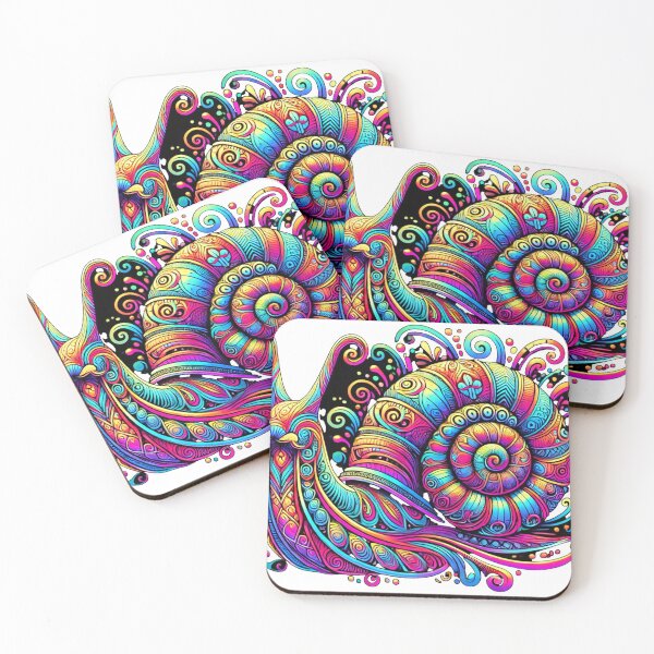 Item preview, Neon Spiral Snail designed and sold by becauseturkey.