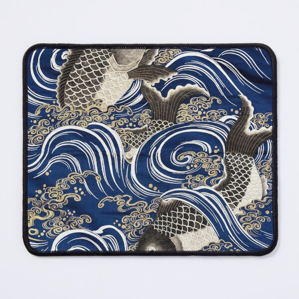 Item preview, Koi Fish Swimming Through Waves in Japanese Design designed and sold by MINE Design-Works.